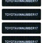 Toyota tamper evident label