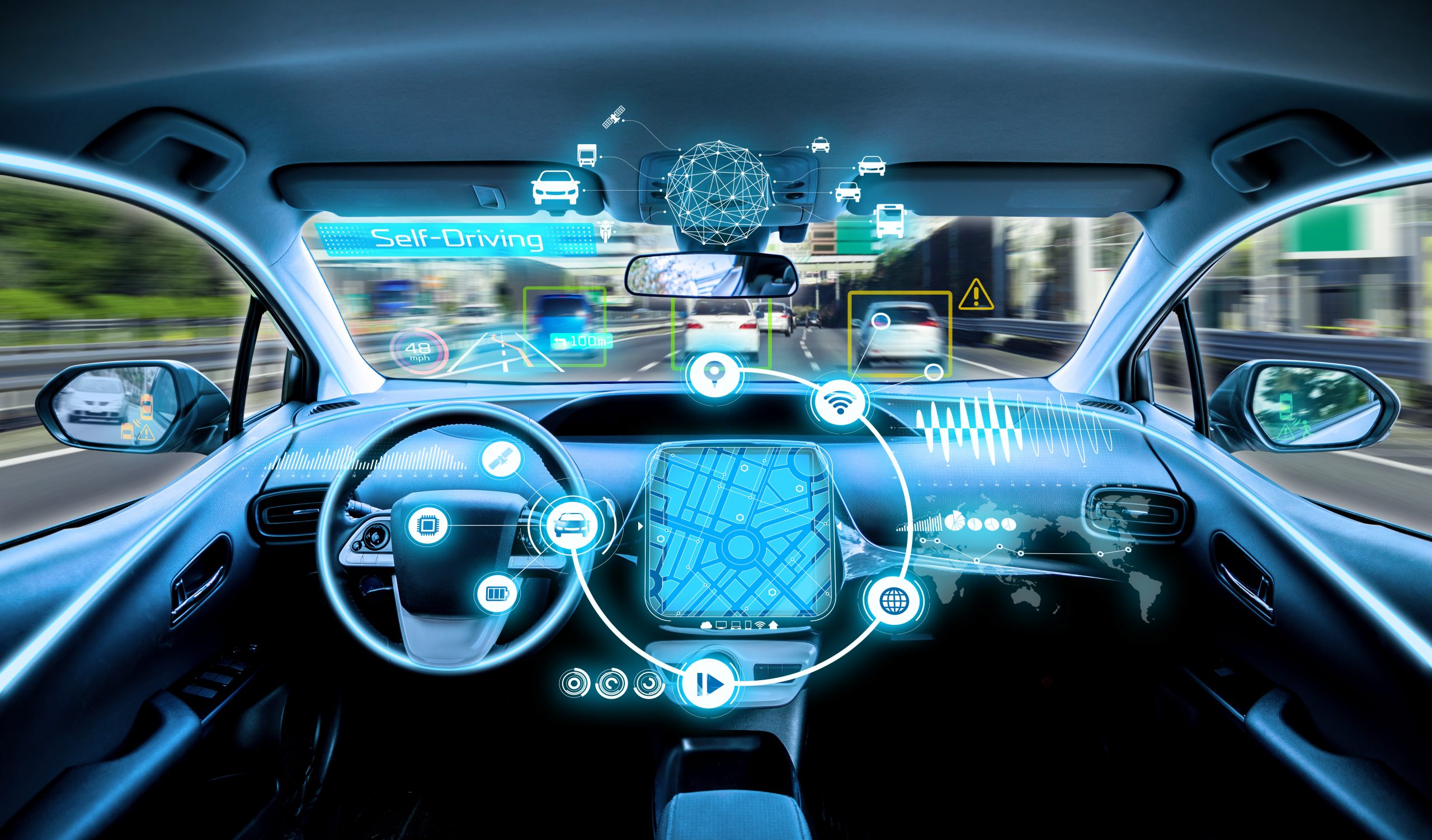 Inside of a car
