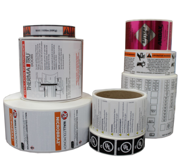 Stacks of Industrial & Durable Labels
