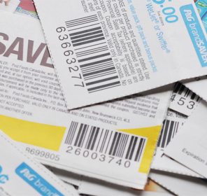 Coupons stacked on top of each other