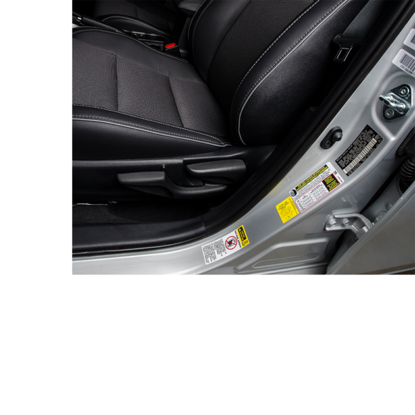 Automotive labeling inside car door