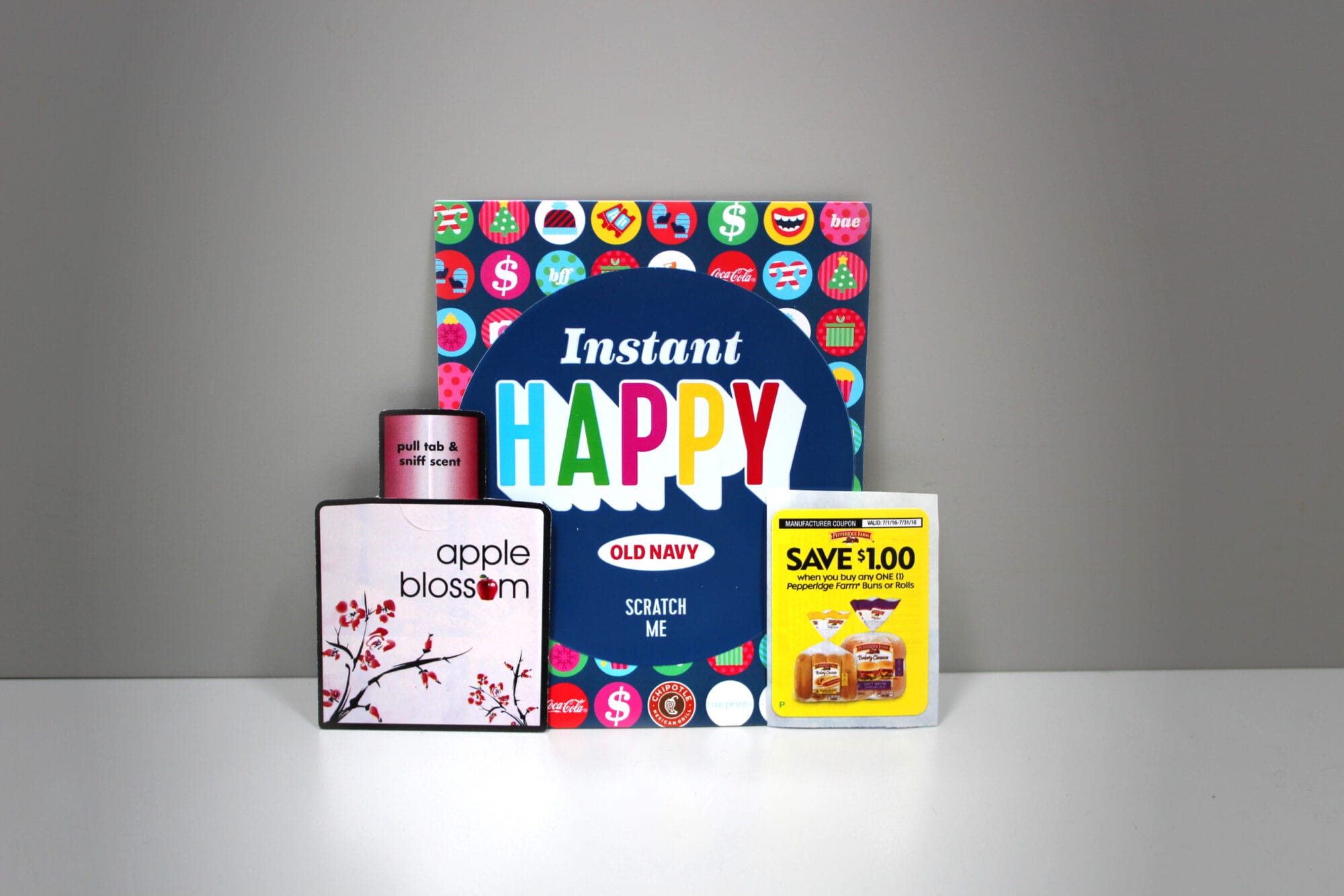 Selection of promotional labels and items