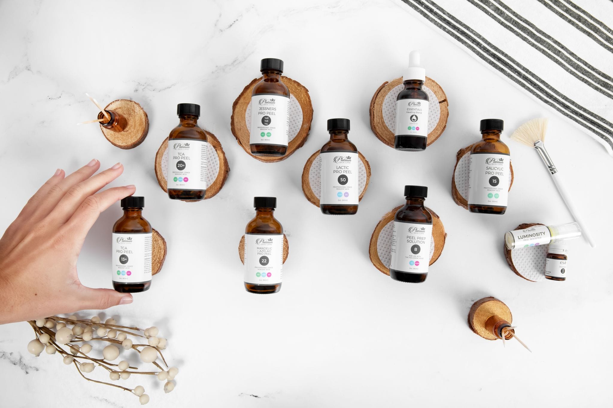 Facial peel bottles