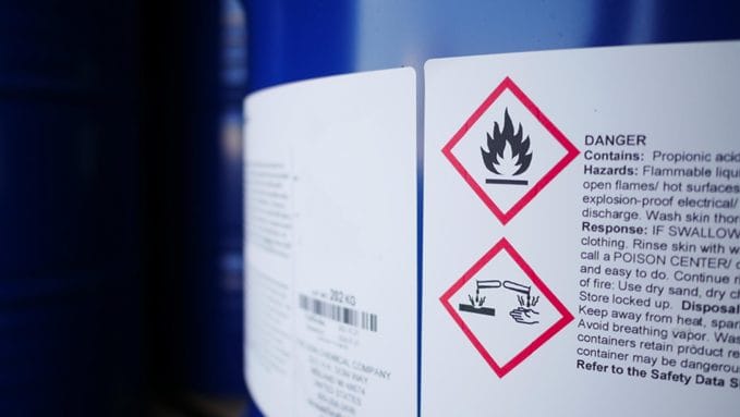 Safety Label on Storage Device