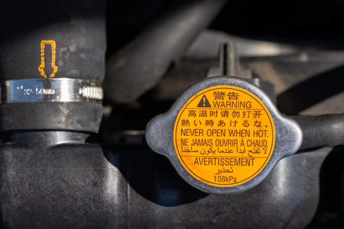 Automotive warning label
