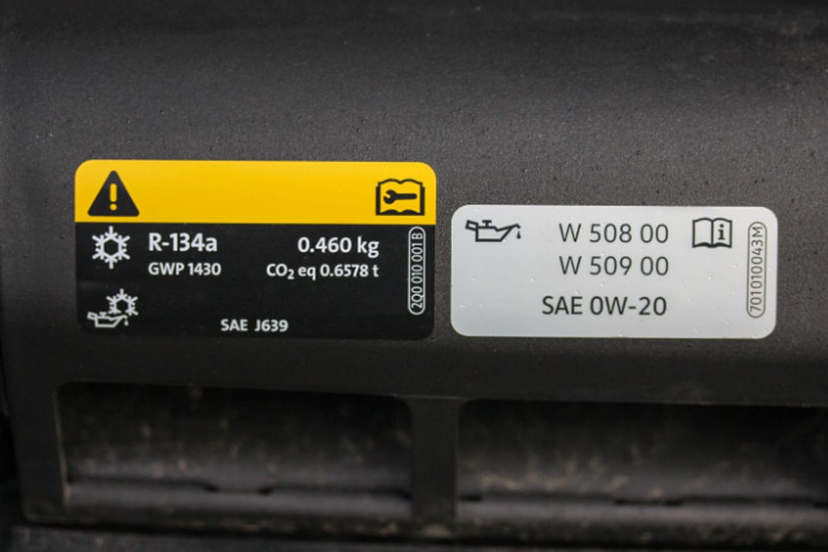example of an automotive label