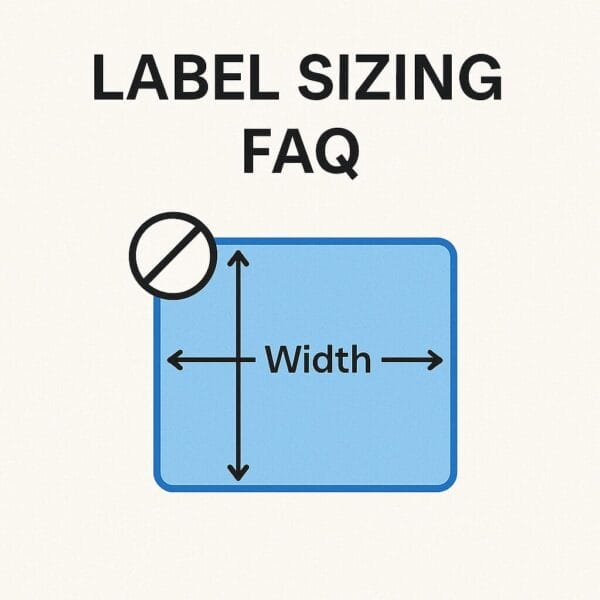 Label sizing FAQ icon